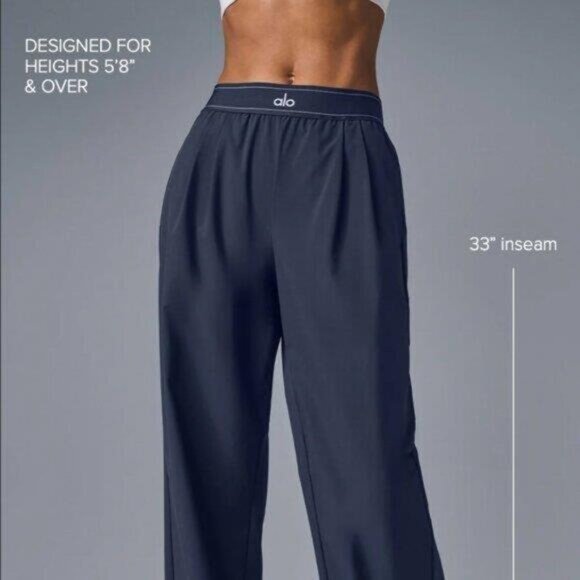 Alo Suit Up Trouser Navy Blue size small & nwot - Picture 2 of 5